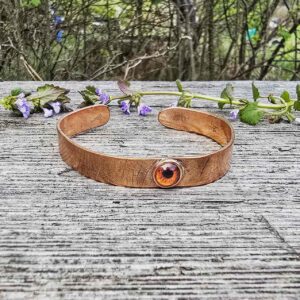 Bransoletka miedziana z oczkiem