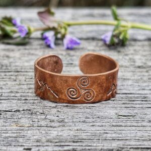 Pierścionek miedziany z górami