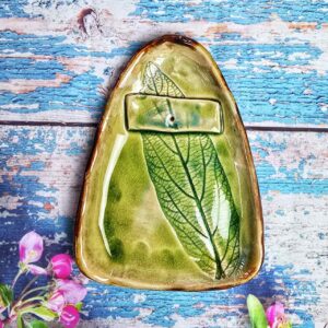 Ceramiczna podstawka pod kadzidło z podpórką