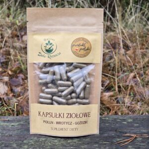 Kapsułki ziołowe piołun, wrotycz, goździki 90 kapsułek