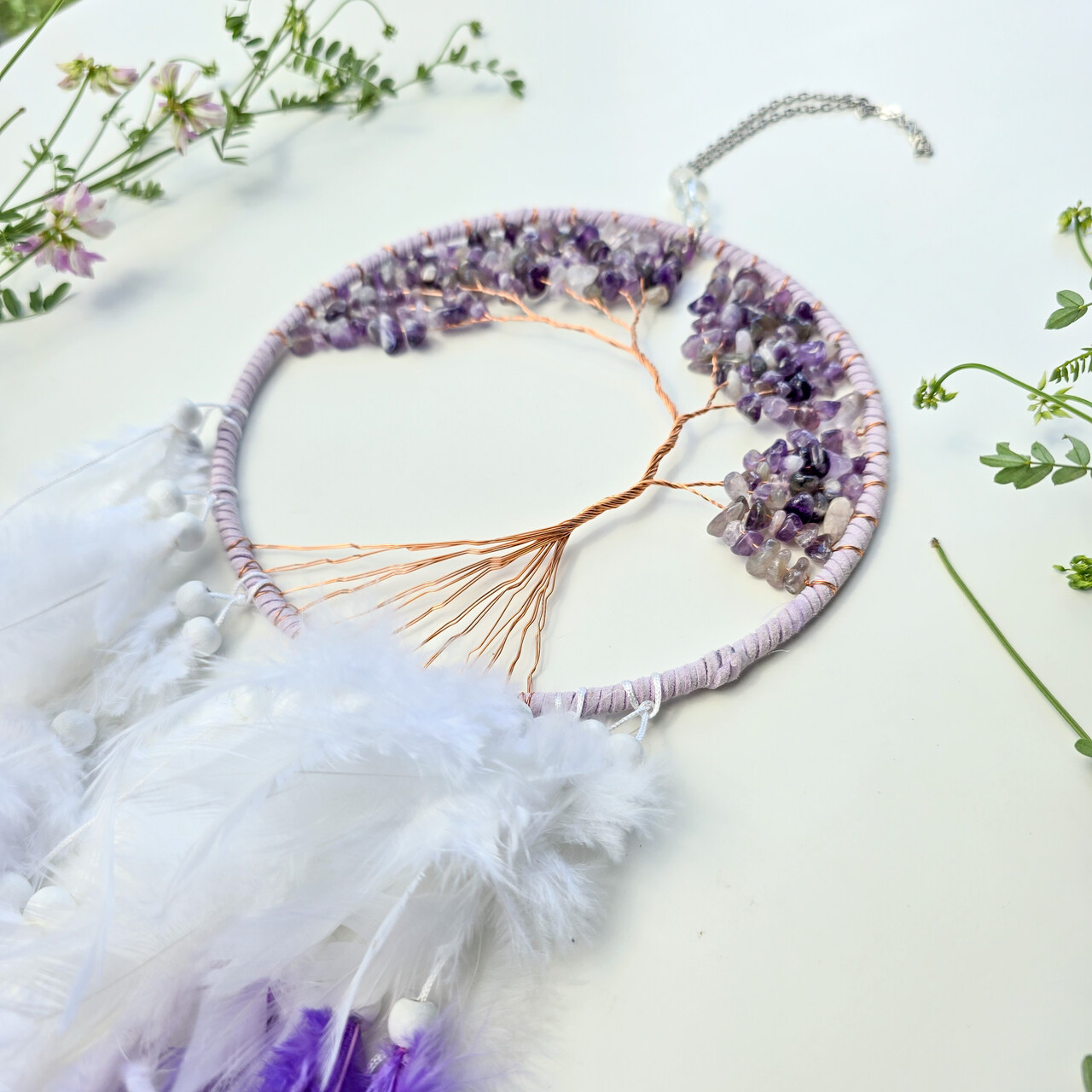 Łapacz snów z ametystem - obrazek 3