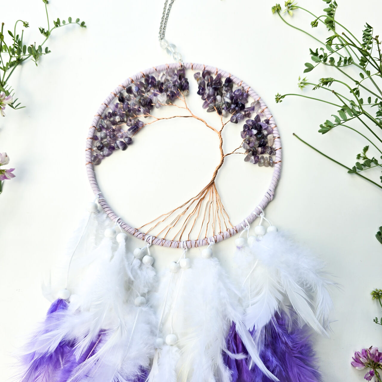 Łapacz snów z ametystem - obrazek 5