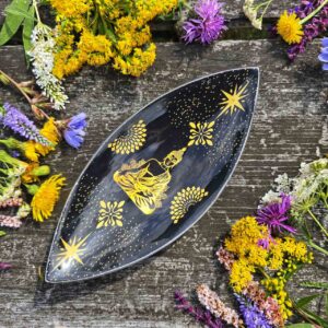 Emaliowana podstawka pod kadzidełka z aluminium