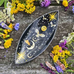 Emaliowana podstawka pod kadzidełka z aluminium