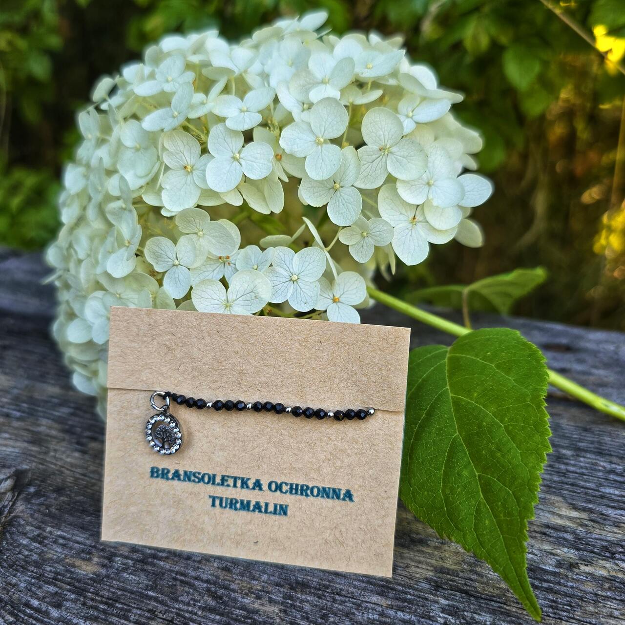 Bransoletka ochronna z turmalinem wersja diamentowe drzewko - obrazek 3