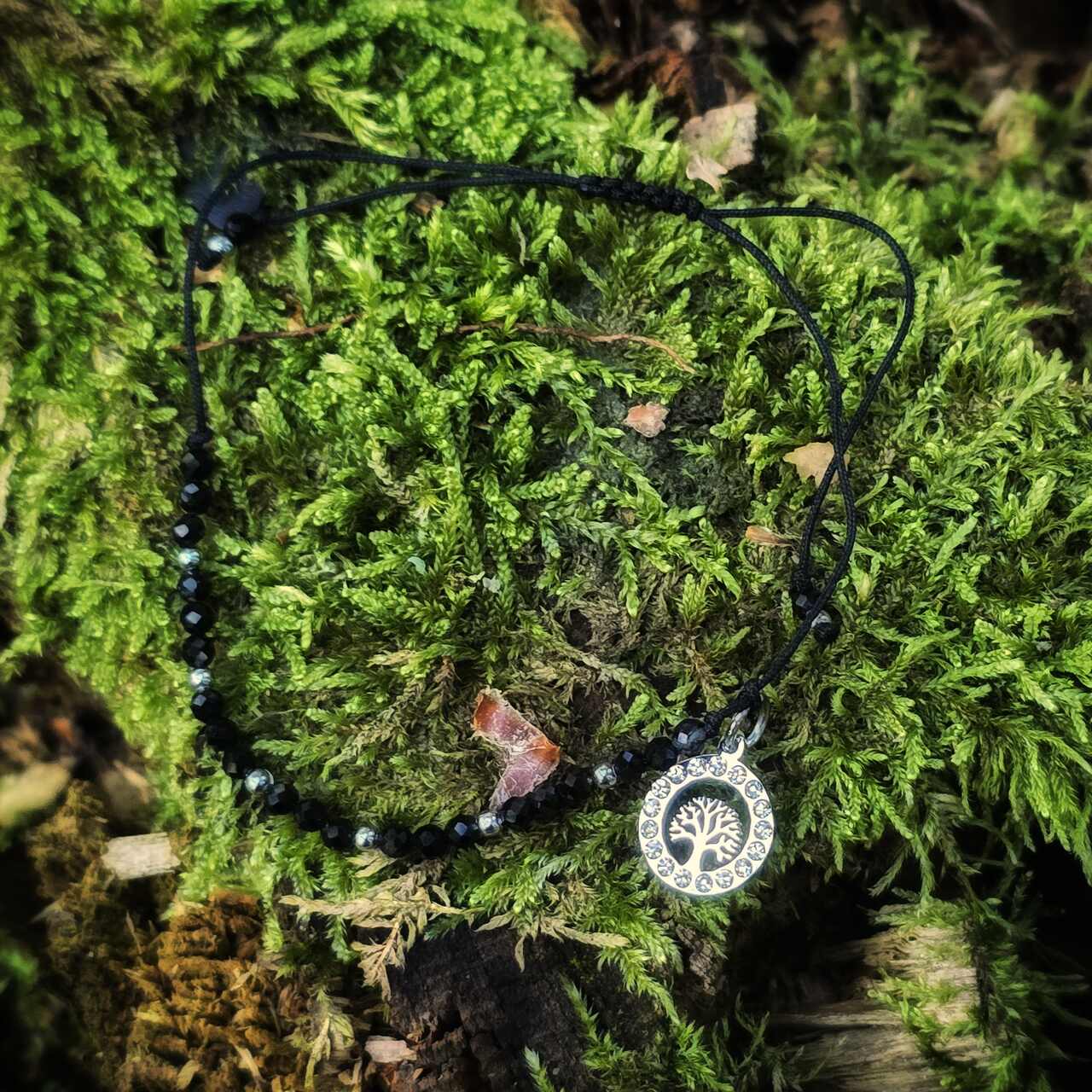 Bransoletka ochronna z turmalinem wersja diamentowe drzewko - obrazek 6