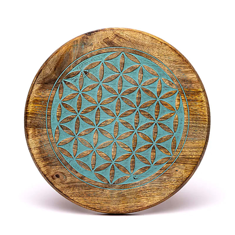 Stolik pomocniczy niebieski Kwiat Życia - obrazek 4