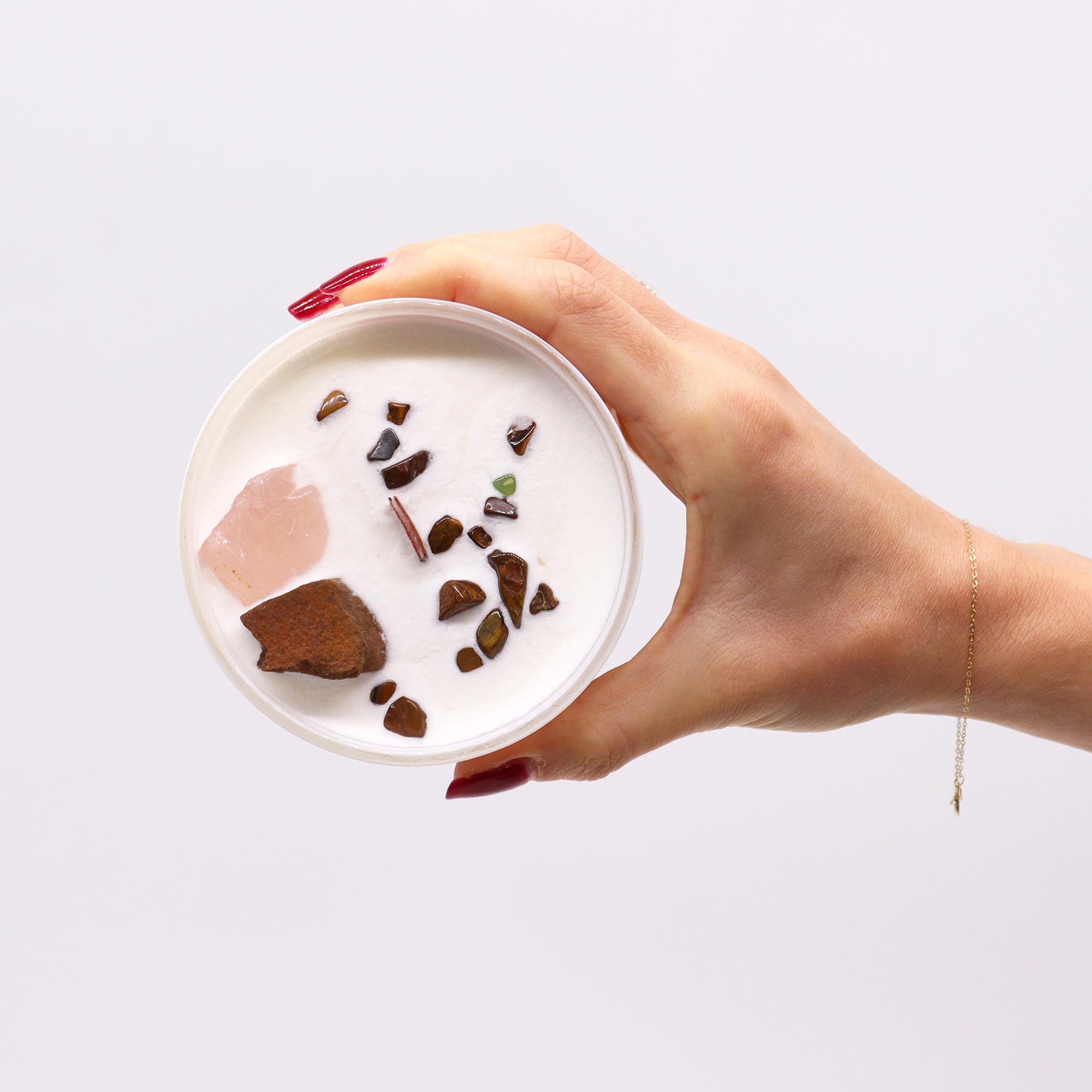 Świeca z kamieniami Czakra Sakralna - obrazek 3