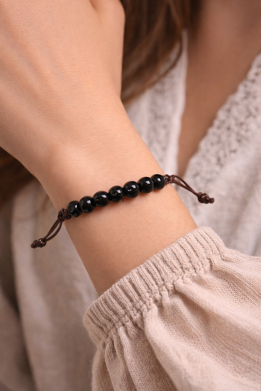 Bransoletka z turmalinu regulowana - obrazek 3