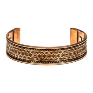 Bransoletka magnetyczna miedziana kwiat życia