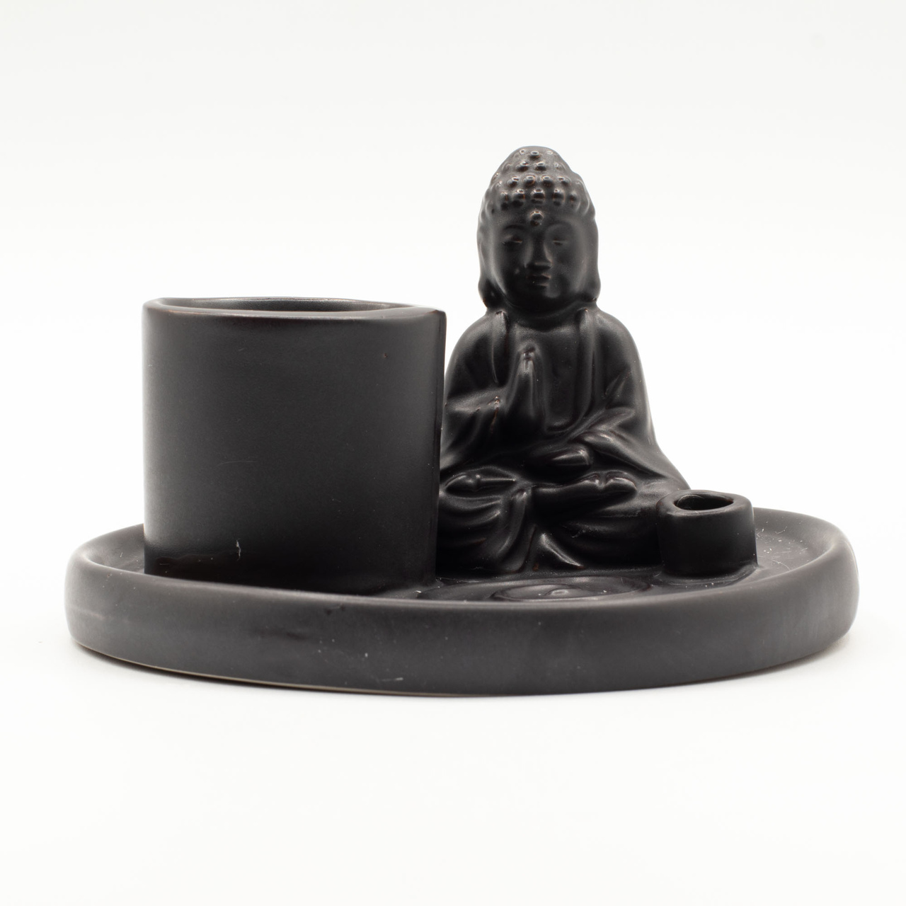 Wielofunkcyjna Podstawka pod Kadzidełka Budda - Czarna Matowa - obrazek 2