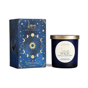 Świeca Sojowa Carnatia Starry Spell w szkle Drzewo Sandałowe i Irys