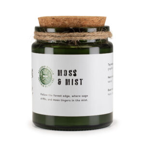 Świeca Sojowa z Drewnianym Knotem - Mech i Mgła